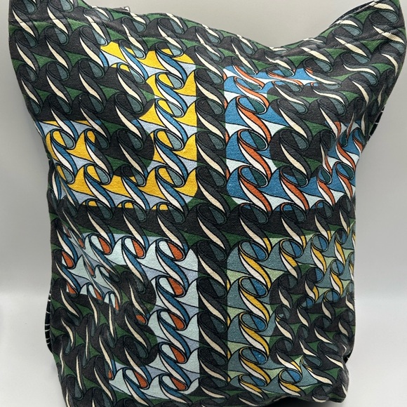 Tory Burch Swan Print Canvas Tote - Picture 3 of 10